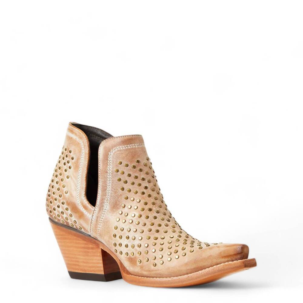 NEW ARIAT women's dixon leather studded boot in old west tan